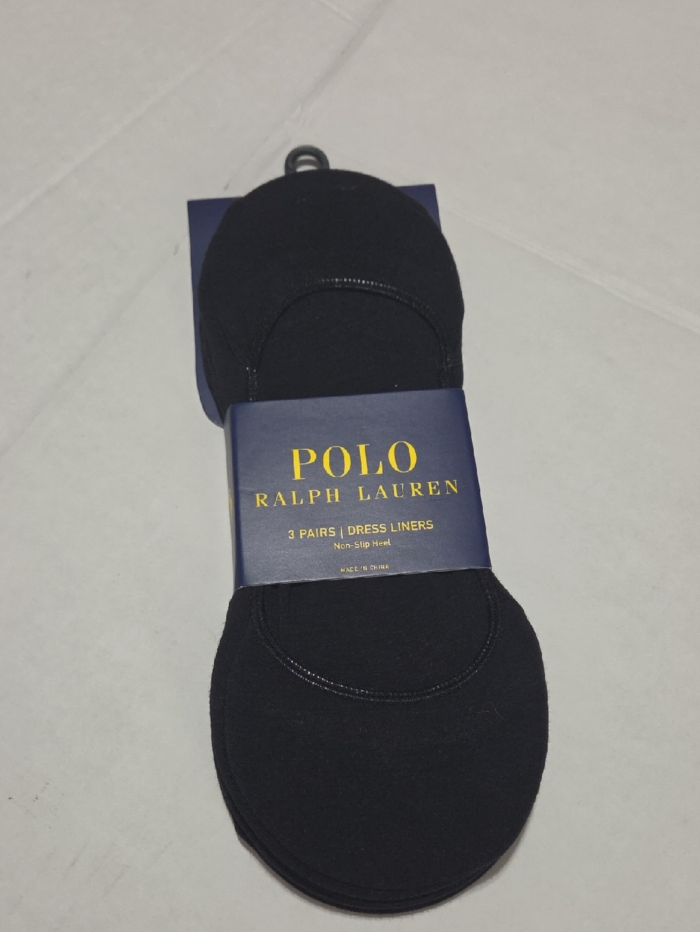 Ralph Lauren Black No-Show Liner Socks - Single Pair